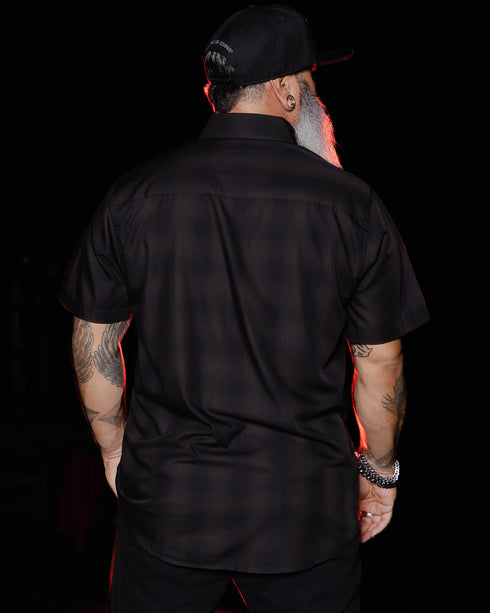 DARKNESS BAMBOO SHORT SLEEVE BUTTON UP - MENS